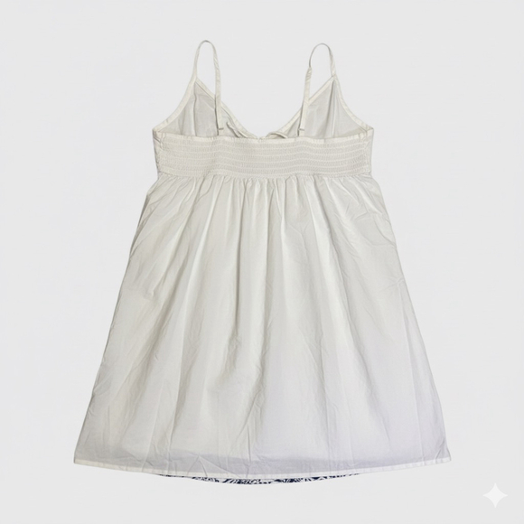 NWT Cacique White Blue Embroidered Sundress Women’s 14/16 Adjustable Straps Boho - Picture 2 of 11